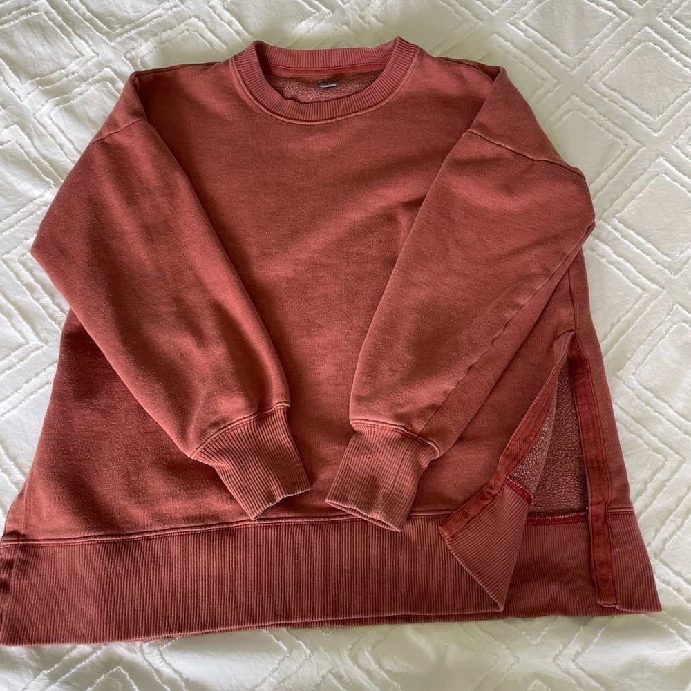 aerie Rust Red Crewneck Sweatshirt